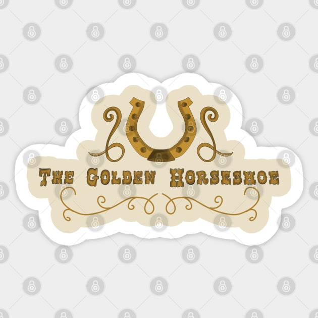 The Golden Horseshoe Sticker by FrecklefaceStace